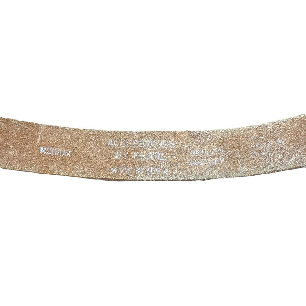 Accessories by Pearl Leather Belt Women SZ M Brown Western Rustic Boho Cowgirl - Picture 7 of 8
